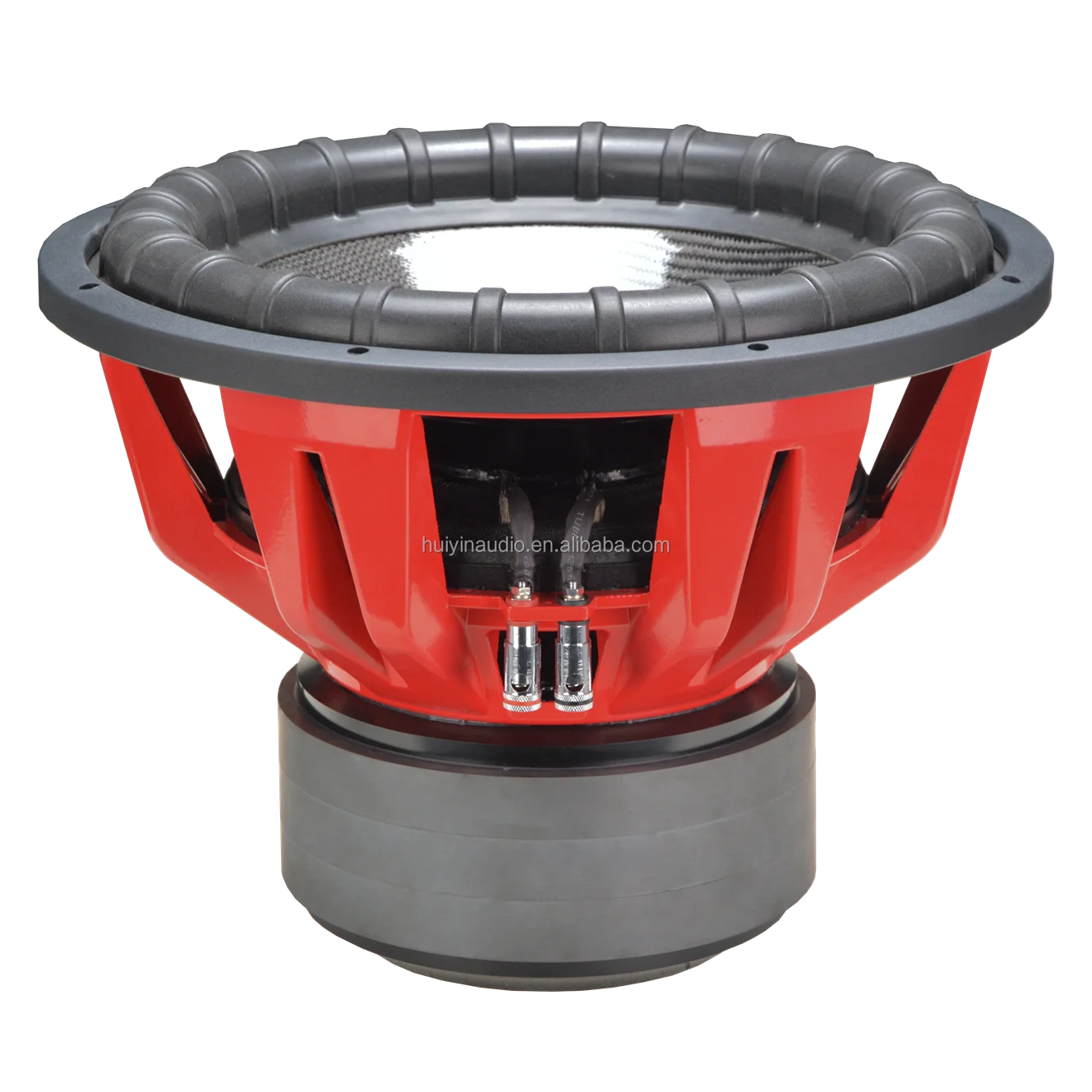 3000W RMS 15 Duim Motorfiets Subwoofer Swaar Tipe Koolstofvesel Keël Onderstel Voertuig Bas 15 Duim Subwoofers vir Motorklank, 15100-058T