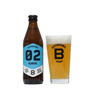 Blanche White Beer 33cl Bertinchamps Belgium Local Brewery Authentic Alcohol White Label Brew Bottle Bulk Export OEM Logo Beer