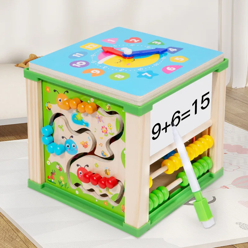 קופסת אוצרות עץ פעילות לצעצועים חינוכיים לפי מונטסורי, צעצועי למידה לילדות ולבנים מגיל שנה, מתנות יום הולדת