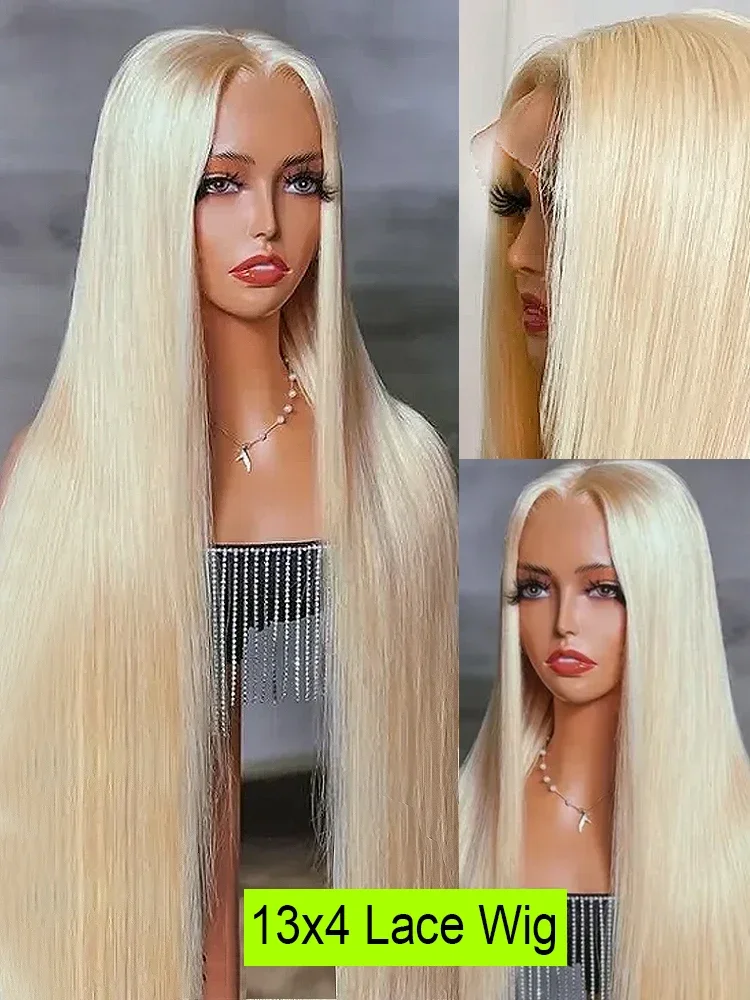 613 HD Lace Frontal Peruk Äkta Hår Honungsblond Transparent Rakt Äkta Hår Lace Front Peruker Äkta Hår_voghion.com
