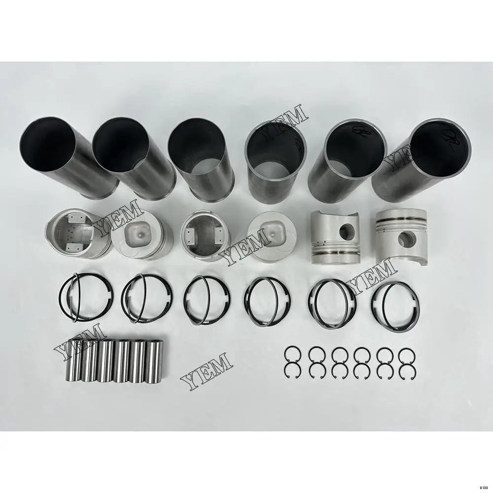 Cylinder Liner Kit With Cylinder Liner Piston Rings Set For Isuzu 6BB1