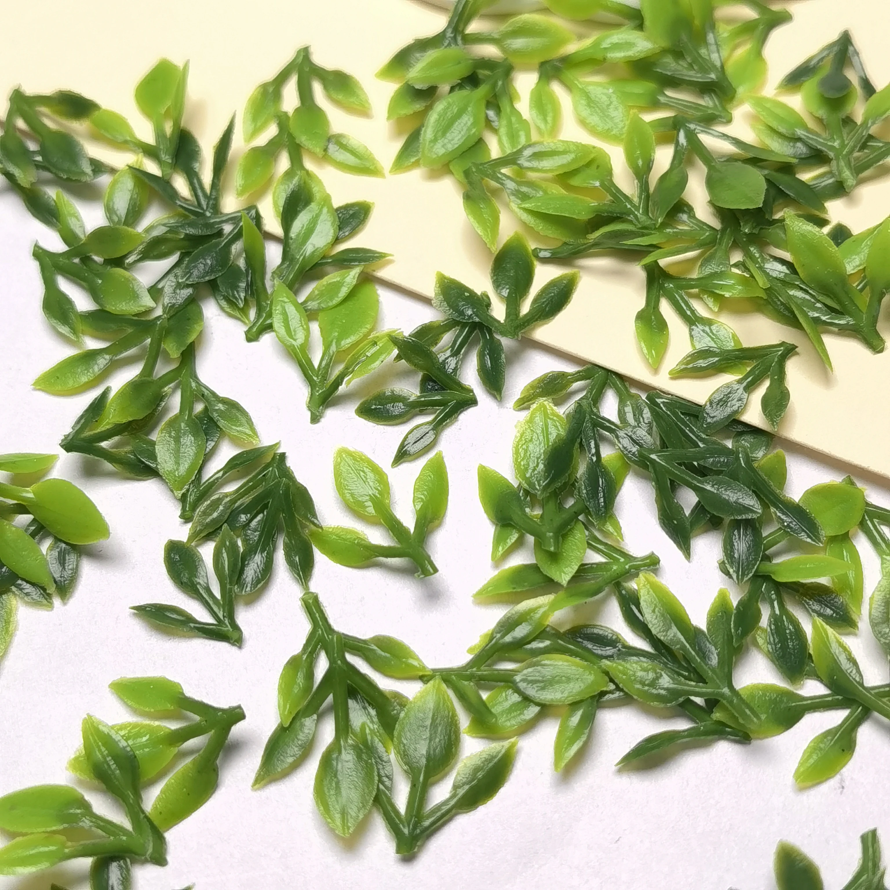 Mini Green Leaves Doll House Miniatures Tiny Leaves Decor for Dollhouse  Fairy Garden Micro Landscaping Decoration, image size:3072x3072