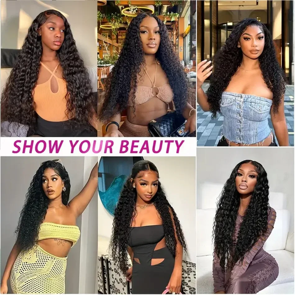 Human Hair Water Wave Double Weft Bundles For Women Natural Black Color 100% Human Hair Quality Pure Brazilian Hair 8-32 Inch_voghion.com