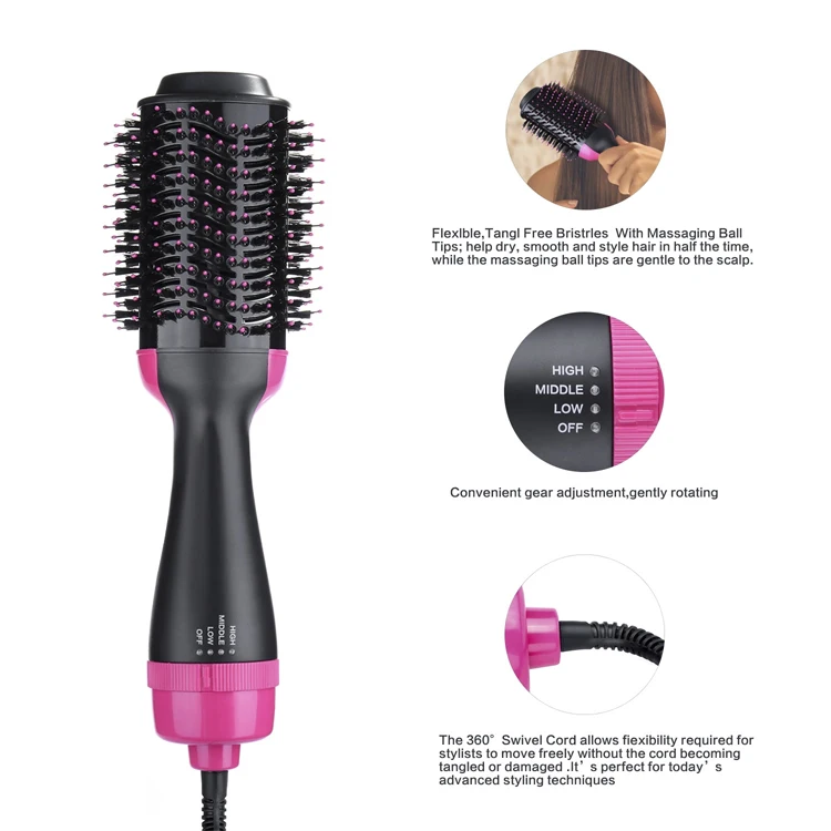 2021 New Product One Step Hair Dryer Brush Hot Air Volumizer Negative Ion Hair Dryer Brush