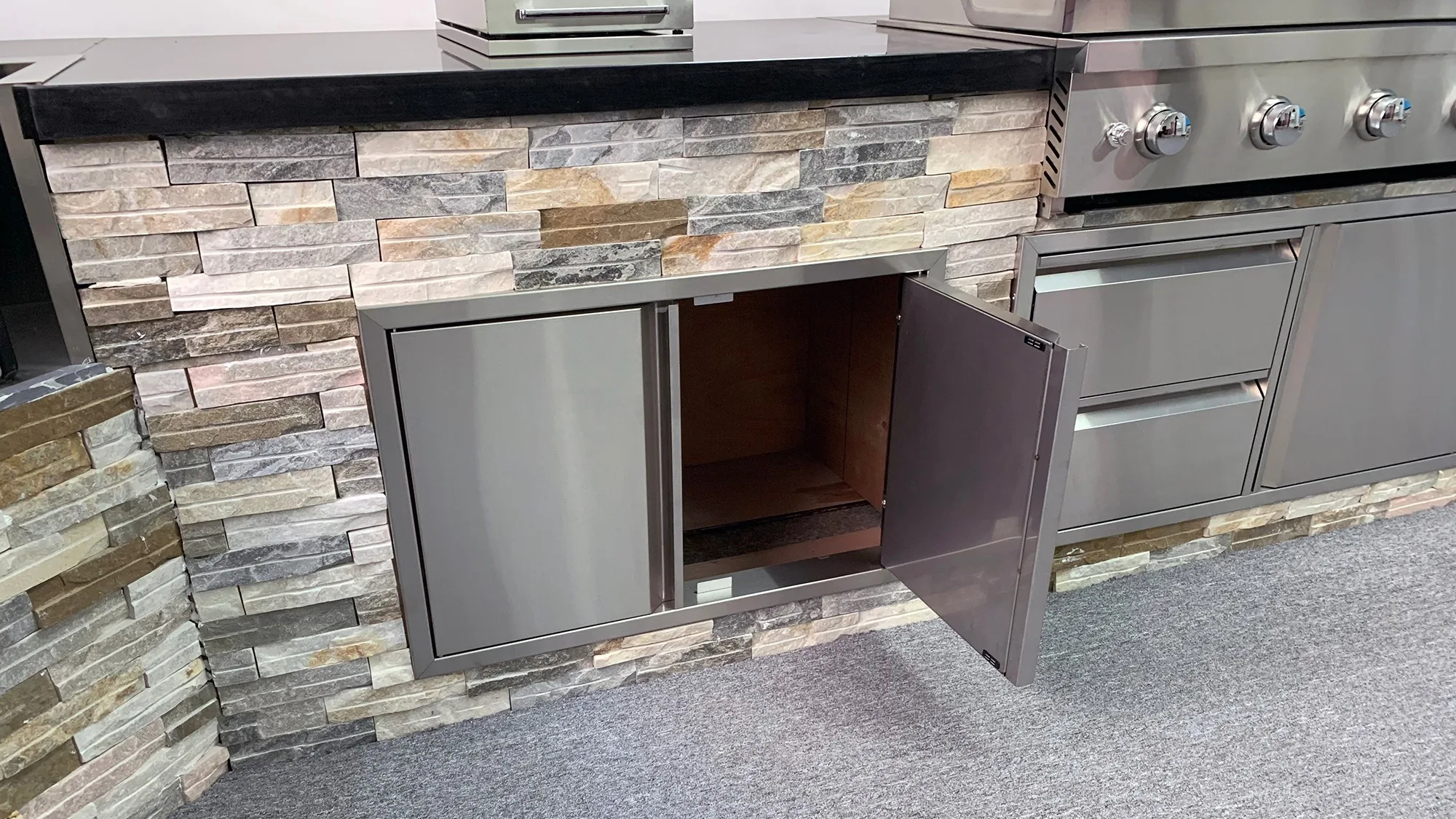 Custom Stainless Steel Built In Bbq Grill Island Outdoor Kitchen ...