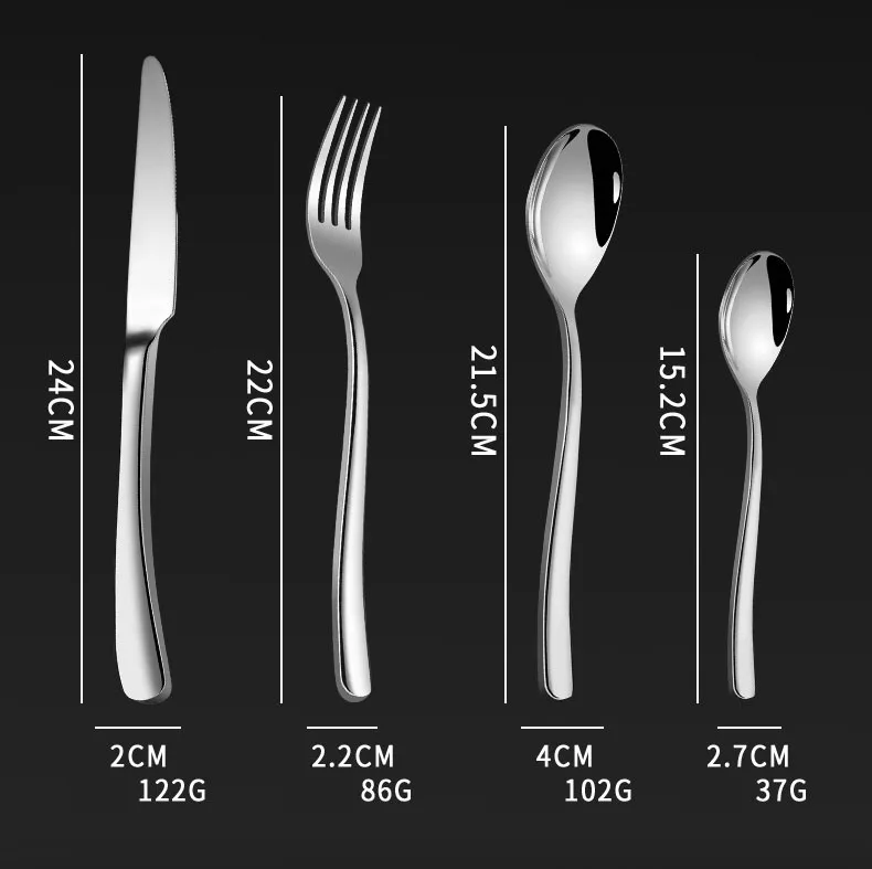 Wholesale Outdoor Gold Silver Restaurant Cutlery Reusable Flatware Set