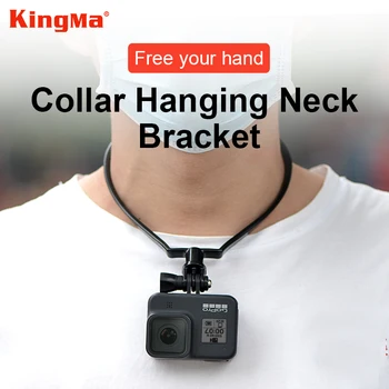 KingMa-BMGP329 for GoPro Hero 10/9/8/7/6 Collar Hanging Neck Bracket for DJI OSMO Action Phone Shooting Video Bracket Holder detail image