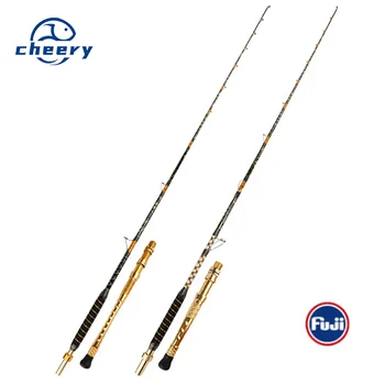 CHEERY1.68m 1.8m 1.98m 2.1m 2.4m 2.7m 2 Sections Metal Handle Fuji Guide Rings Power Super Hard Mackerel Boat Strong Fishing Rod – Metal Jig – view 2
