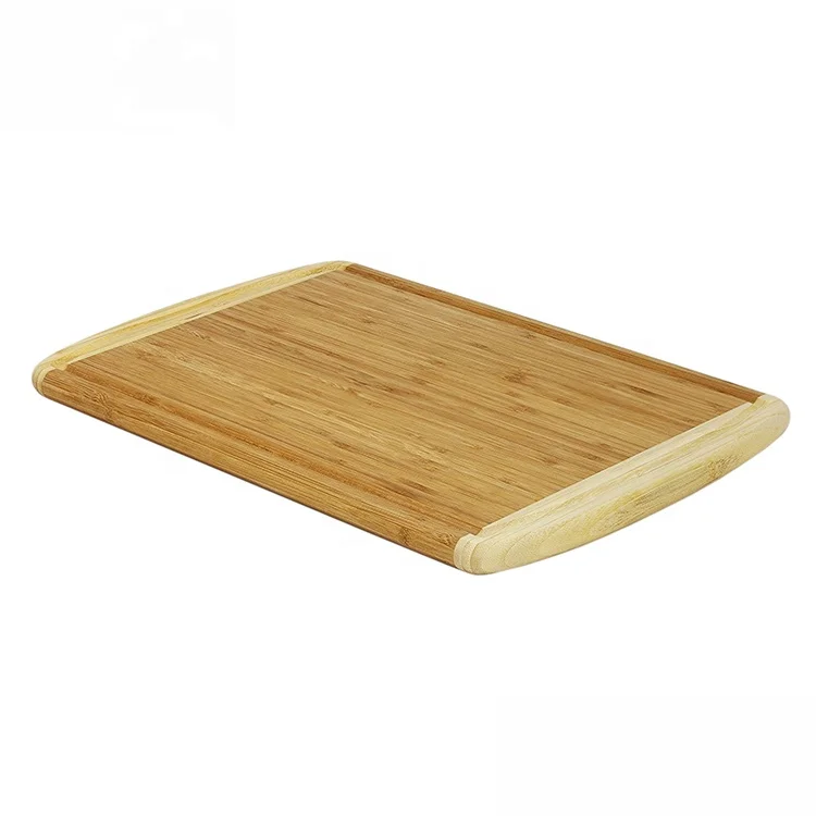 Органическая 18x12 дюймов очень большая бамбуковая разделочная доска с желобом для