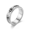 1. 6mm - Rotating Star and Moon, Steel Color