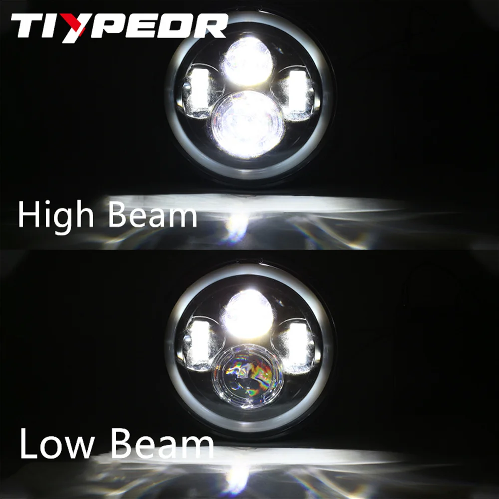 product tiypeor super bright 7inch round universal motorcycle drl led headlight car auxiliary fog light-9