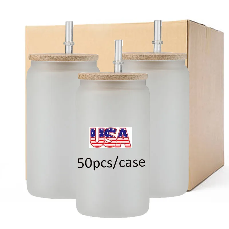 New Arrival Colorful in sunlight Laser clear rainbow Iridescent 12oz 16oz 20oz DIY Blank Sublimation Glass Cans