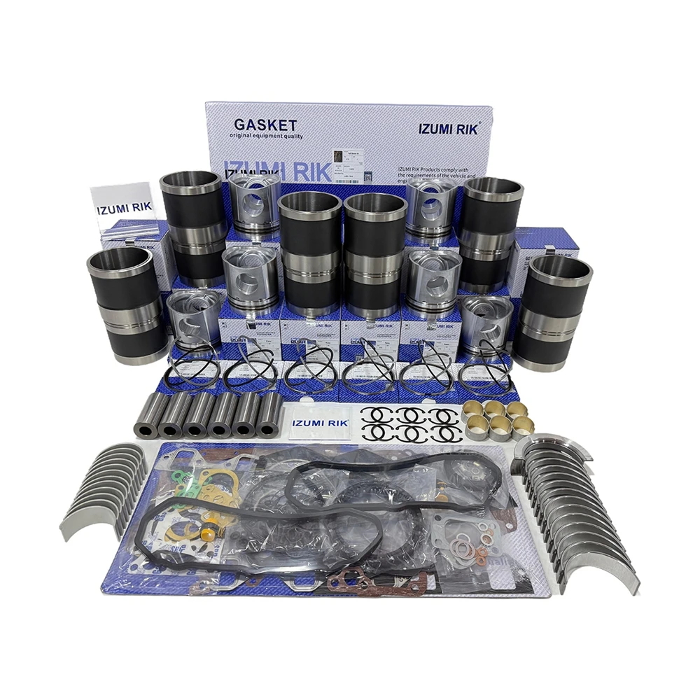 IZUMI RIK K19, K38, K50, KT50, KTA115 オーバーホールキット（ガスケット付）・メイン＆コンロッドベアリング（スラストワッシャー付） Cummins用