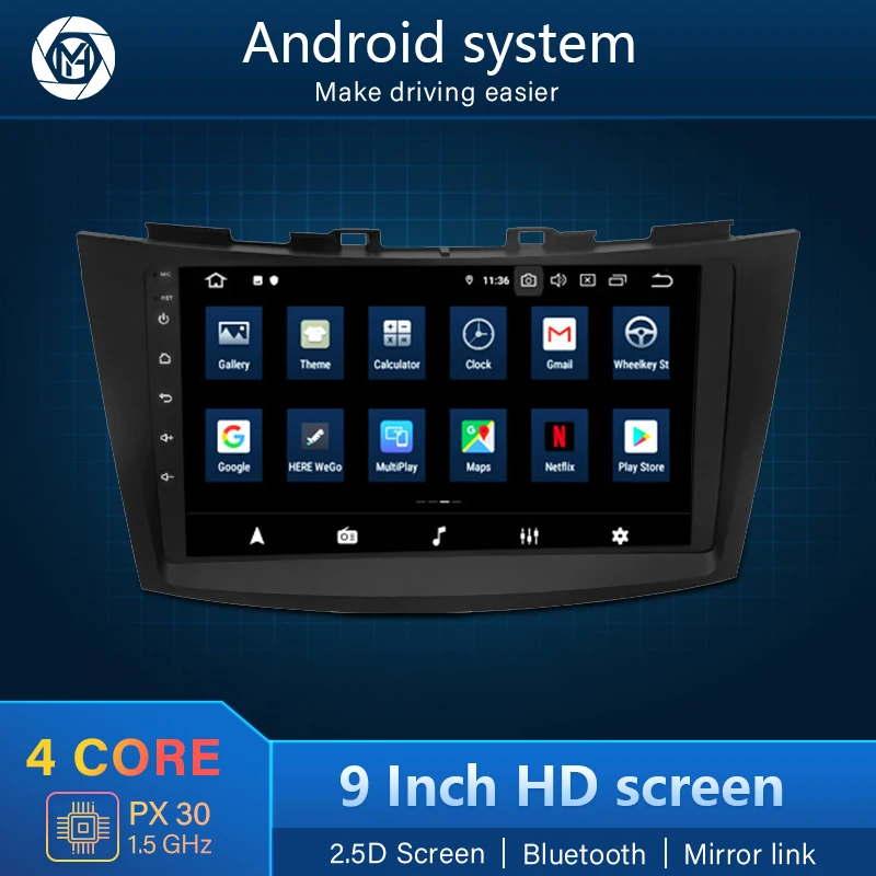 Touch Screen Gps Navigation System Android Stereo Car Dvd Player Radio for Suzuki Swift 2012 2013 2014 2015 2015