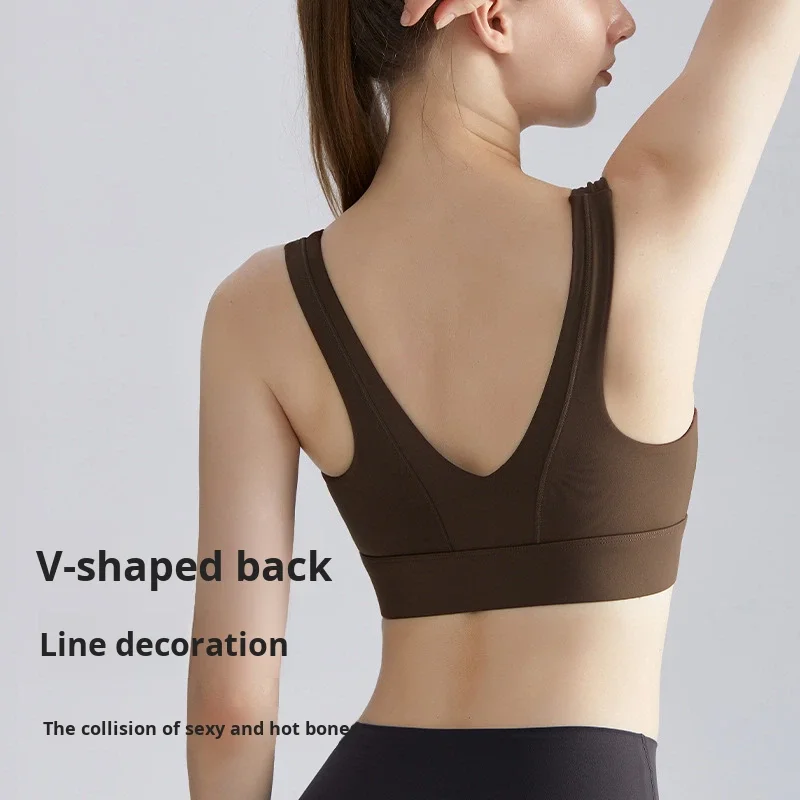 High Support Lightweight Sports Bra Front Zipper One-Cup Vest Shockproof Gathered Fitnes preview