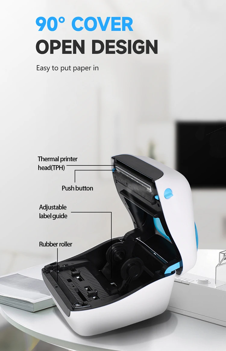 ZY910 Thermal Label Printer - ZYWELL 4x6 USB & Bluetooth Shipping