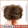 Straight hair tie, synthetic fiber, light brown