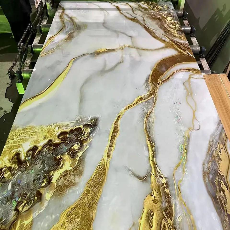 Luxurious Marble Slabs PVC 4x8, Premium 6mm Marble-Type PVC Sheets with Elegant Finishes