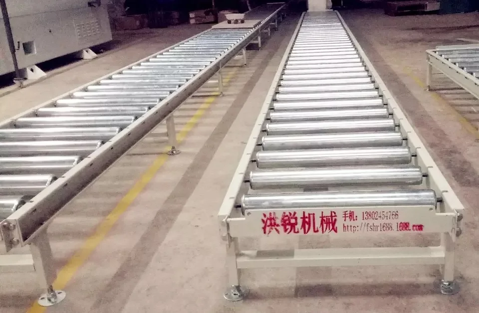 Hongrui High Quality Constant Speed Steel Gravity Roller Conveyor