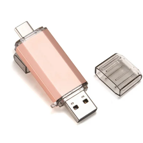 Wholesale 2.0 Type C USB Flash Drive Customizable 4GB to 128GB Memory Pen New U Disk with Metal Body