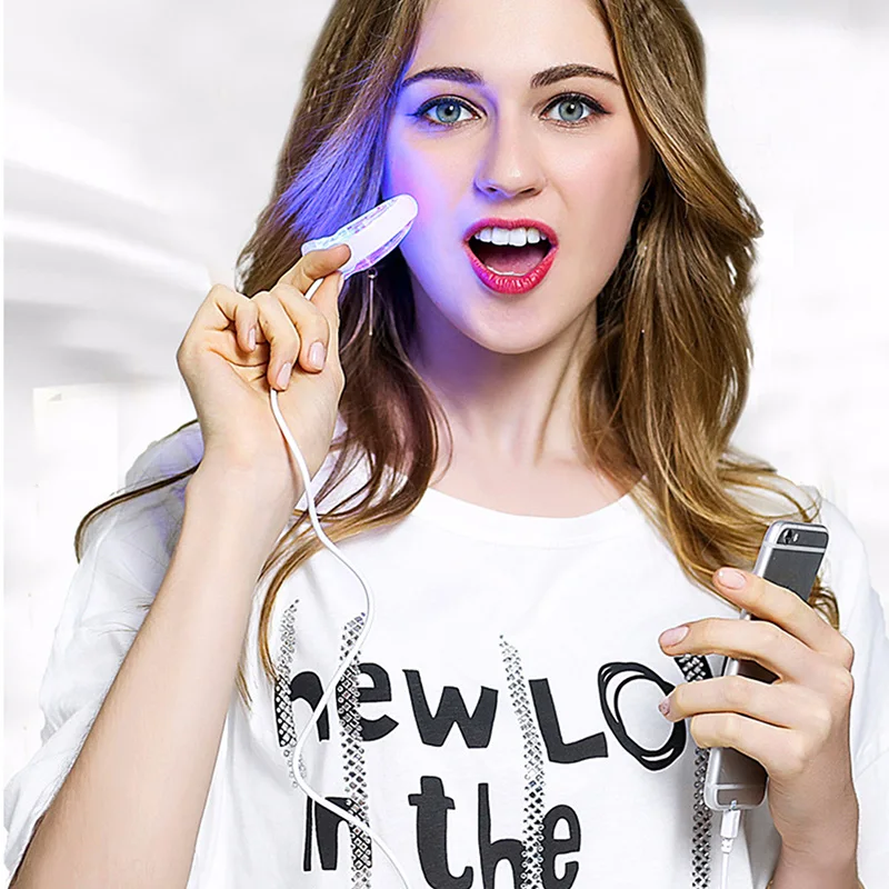 Teeth Whitening Kit 16 Pcs Blue Led Light Mouth Tray Usb Connected For ...