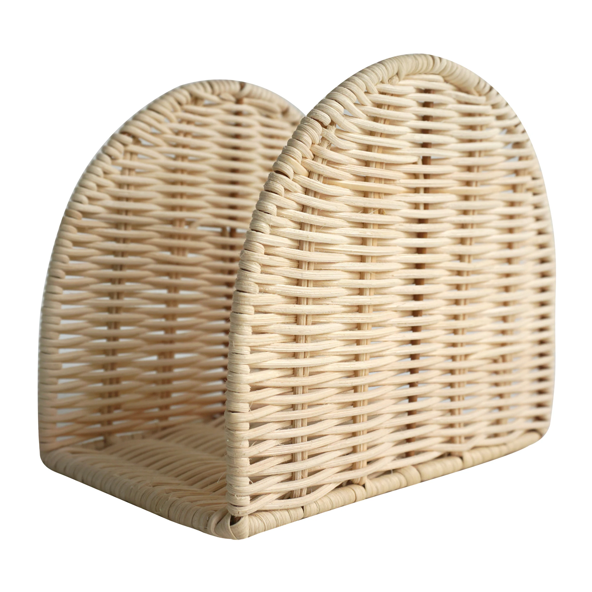 
Дешевый натуральный Плетеный ротанговый декоративный вертикальный держатель для салфеток из ротанга ручной работы 