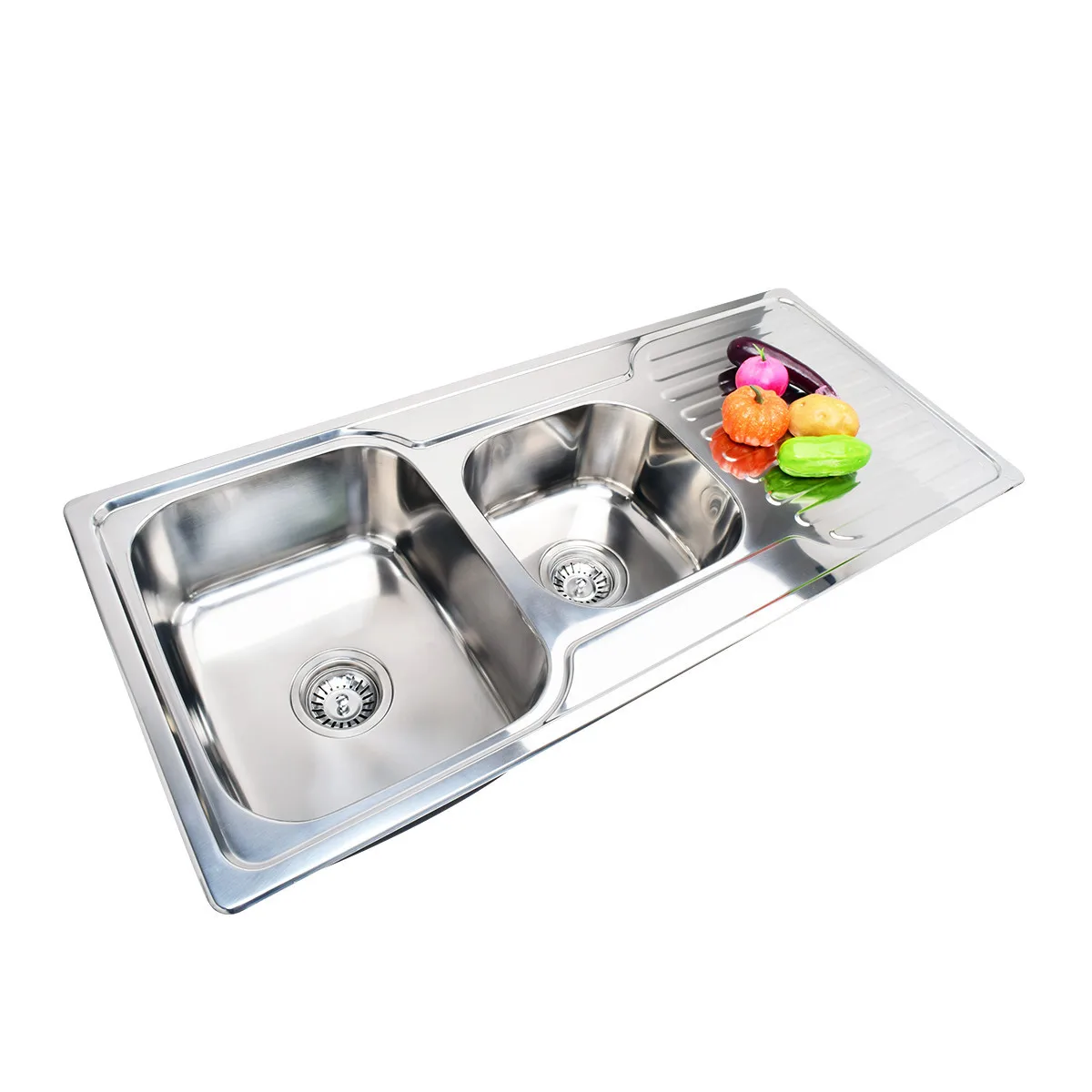 255 255/25 inch Topmount Double Bowl Stainless Steel Kitchen Sink With ...
