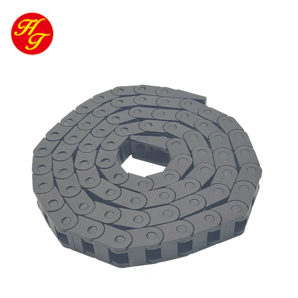 RuoFeng Catena portacavi semi-chiusa in plastica nera da 1 m, per fresatrice CNC (15 mm x 15 mm