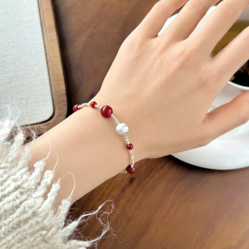 KAKODIY Fashion Jewelry Charm 925 Sterling Silver Beads Women's Jewelry Red Agate Beads Bracelet & Bangles Boutique Jewelry detail 1