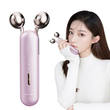 2024 Rotating Cooling Facial Ice Roller with 2 Ice Globes for Eye Face to Beauty Jawline