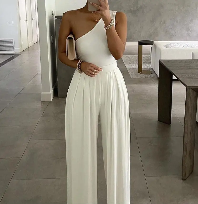 Pagliaccetti Sexy Monospalla Tuta Da Donna Pantaloni Estivi Senza Maniche A  Gamba Larga Tute Eleganti Da Donna Da Donna B1465 - Buy Tuta Da Donna, Pantaloni Della Tuta,Tuta Product on Alibaba.com