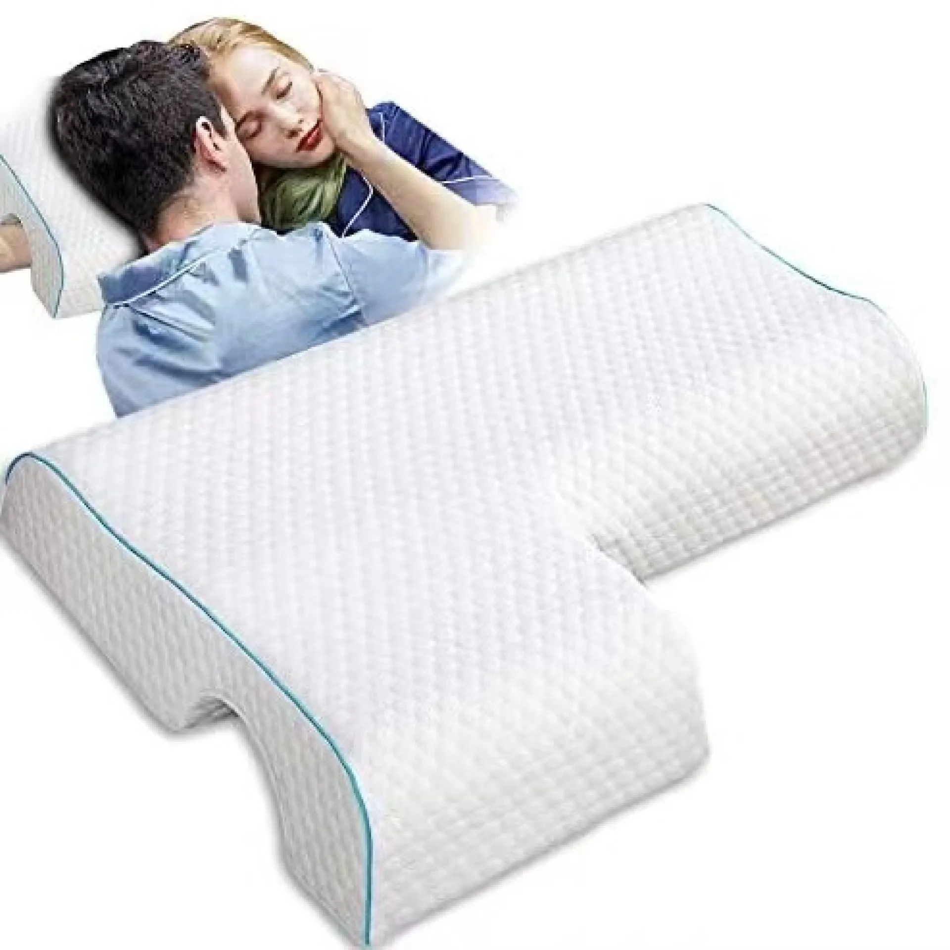 Custom Ergonomic Design High Resilience Breathable Neck Memory Foam Pillow For Couple factory