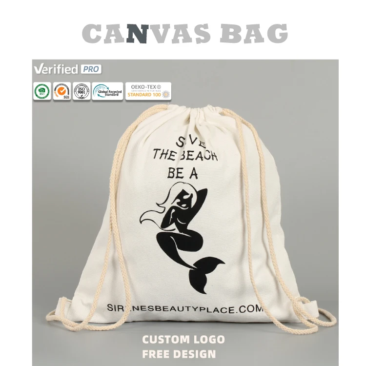 Eco Friendly Custom Logo Printed and Size Gift Cloth Colorful Canvas Jewellery Pouch Cotton Drawstring Bag