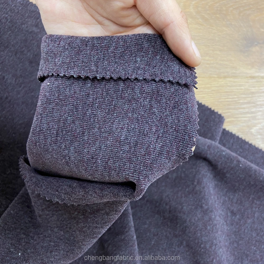 High Quality Extra Keep Warm Knit Polyester Rayon Spandex Double Side Brushed Heat Tech Fabric