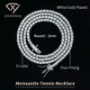 white gold plated 2mm