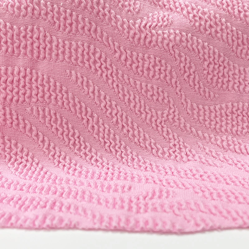 340 Gsm Polyester Spandex Swim Fabric 4 Way Stretch Knit Fabric