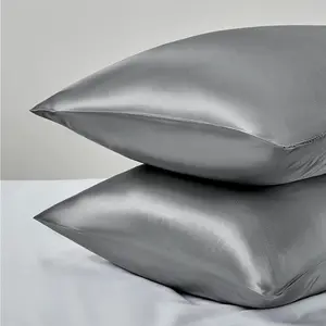 STOCK! Wholesale Hot Sale Cheap Silky Pillowcases Luxury Breathable 100% Polyester Satin Pillowcase for Hair and Skin