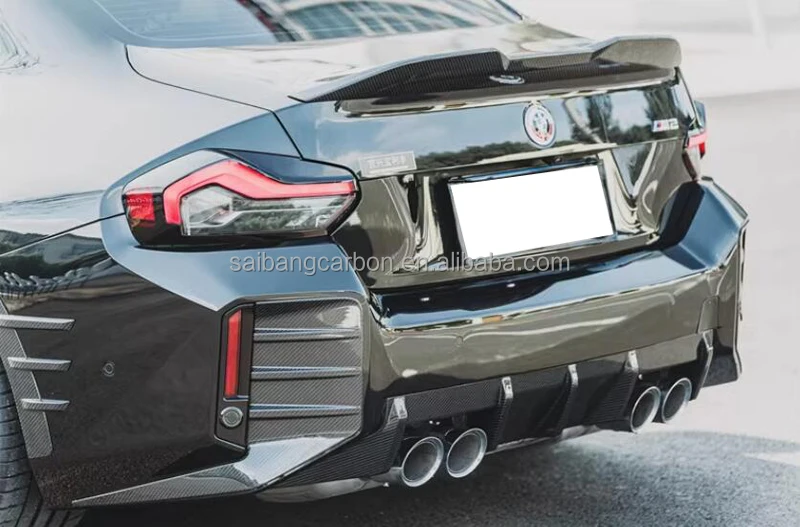 G87 Bmw M2 Performance Style Carbon Fiber Rear Bumper Trim