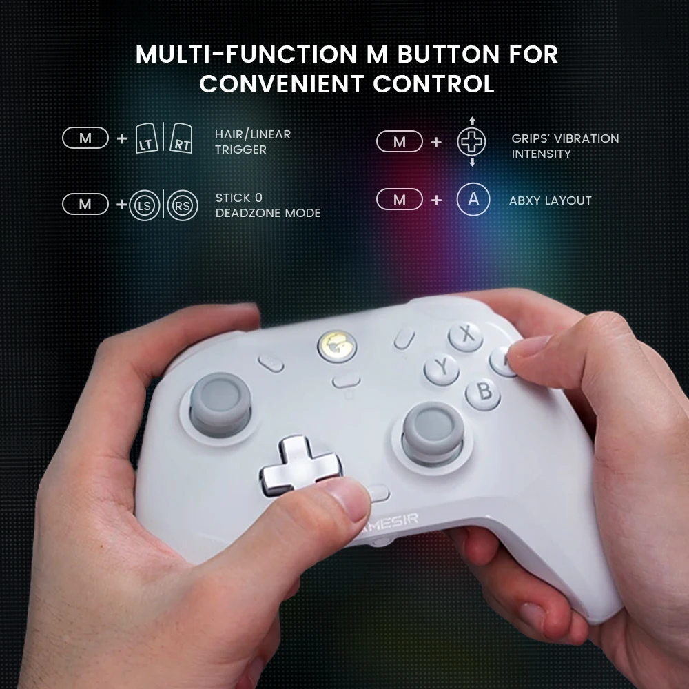 GameSir Cyclone2 Multi-platform Wireless Gaming Controller with Full Hall Effect Sensors