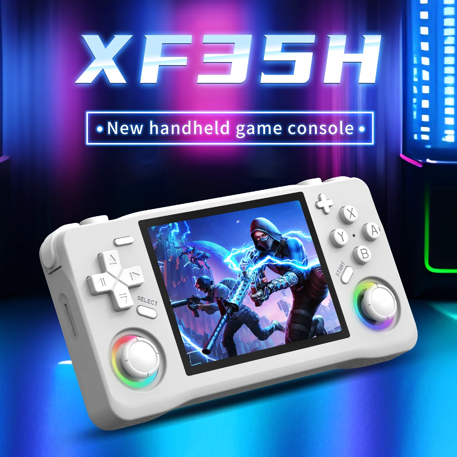 XF35h ポータブルゲーム機 3.5インチ 64GB レトロゲームコンソール