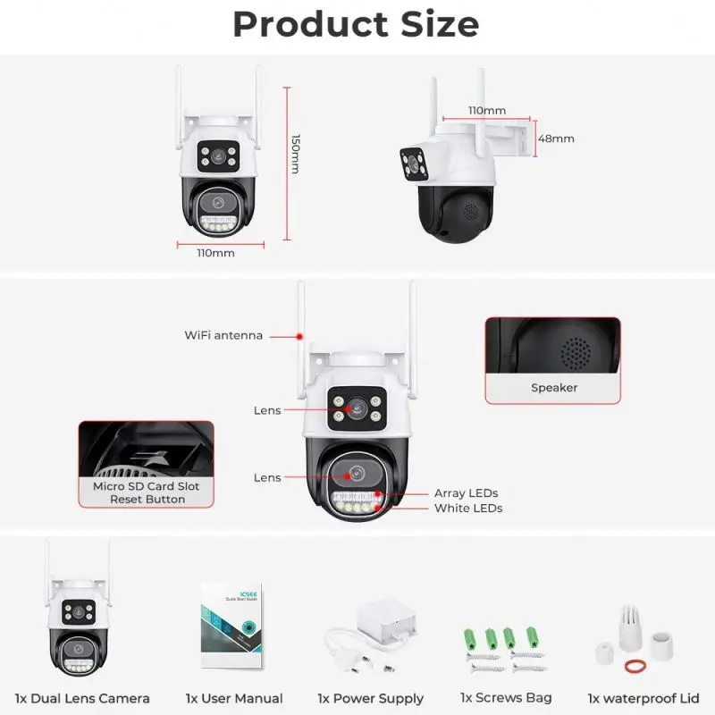 Shenzhen Dc Times Wifi Camera Smart Life Indoor Bluetooth Speaker Xmeye Modulo Chip 8K Wireless Cloud 8 Mp Home Security