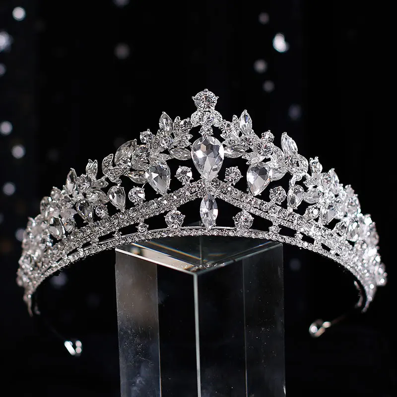 Genya High Quality Bridal Pageant Crown Tiaras Tiara Jewelry Headband Rhinestones for Wedding 2024