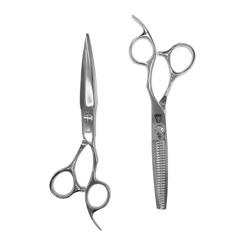 Набор ножниц из нержавеющей стали для стрижки волос и филировки черные парикмахерские