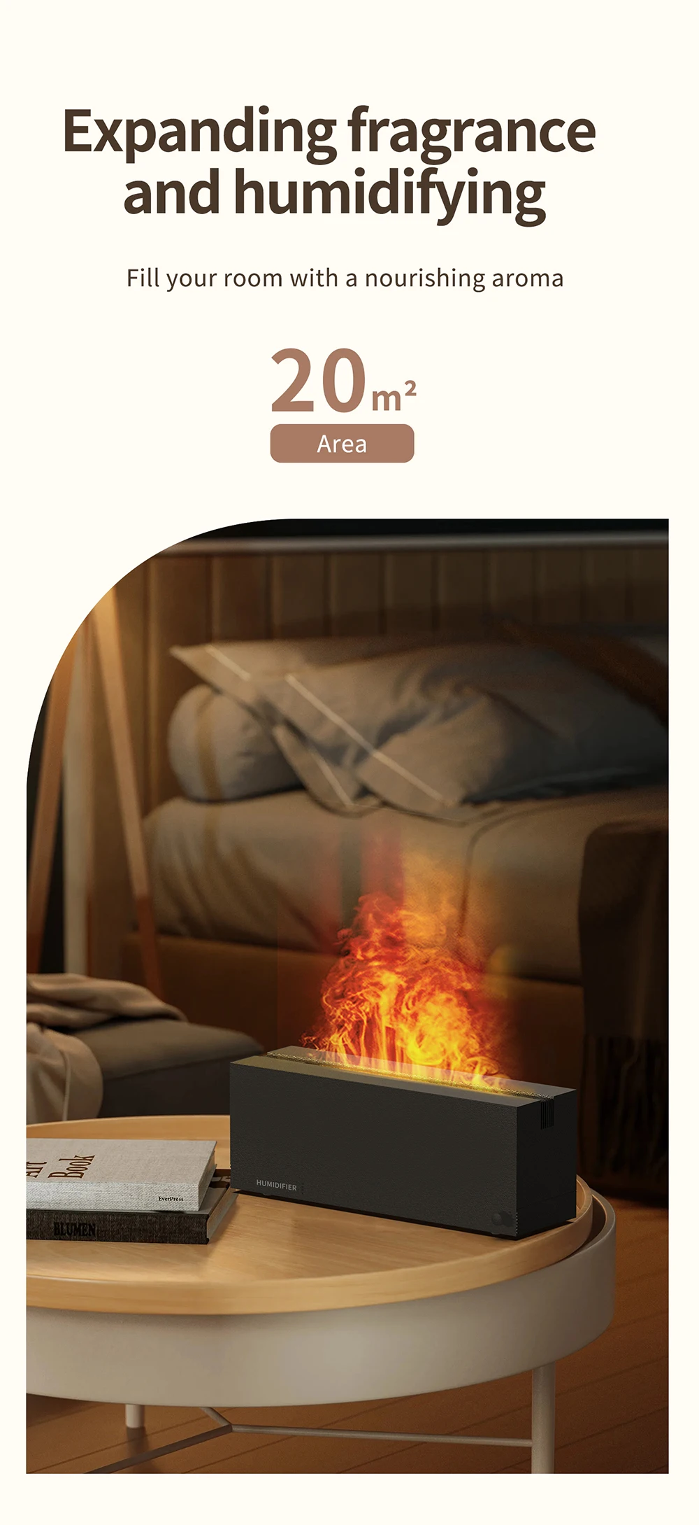 Gadgetoo Colorful Fire Aroma Diffuser Home Room Essential Oil Air Electric Fire Flame Aroma Cool Mist Ultrasonic Humidifier Diffuser