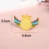 [Color] Insignia de alas de corona - 3,5*5,6 cm