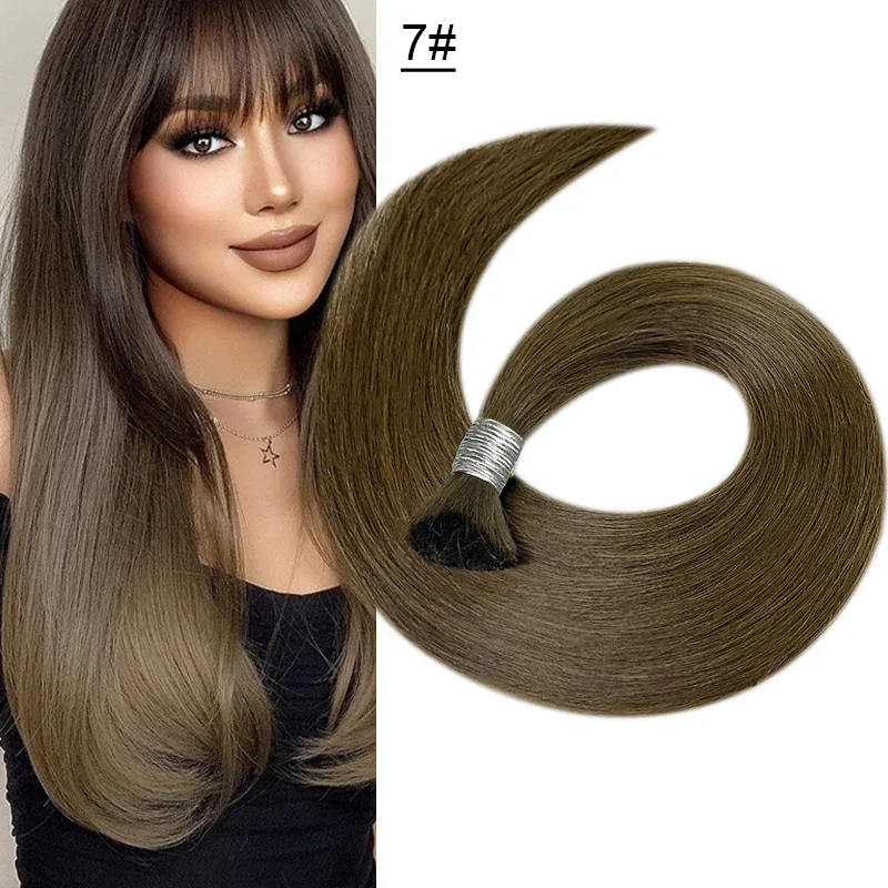 100% Real Virgin Straight Human Hair Bulk Extension 1b 613 Honey Blonde Weaving για πλέξη μη επεξεργασμένων βραζιλιάνικων μαλλιών_voghion.com