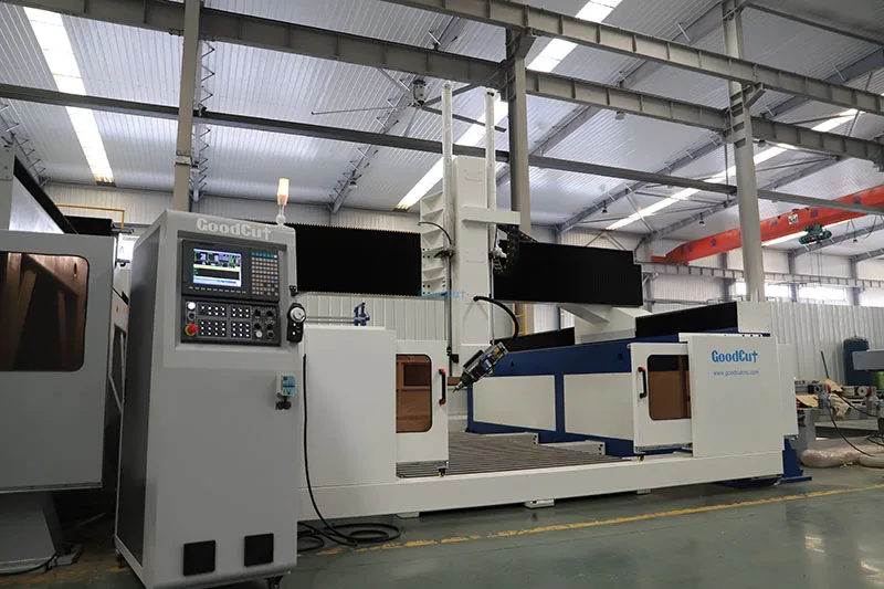 High Productivity 4 Axis CNC Router Machine with 10KW Hiteco 4axis Spindle