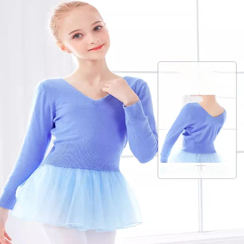 Женские балетные топы с высокой талией, акриловые свитера
