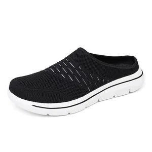 New Fashionable Half Support Slip-On Shoes Large Size Multi-Color Light Casual for Spring Autumn Winter Comfortable Mesh Lining