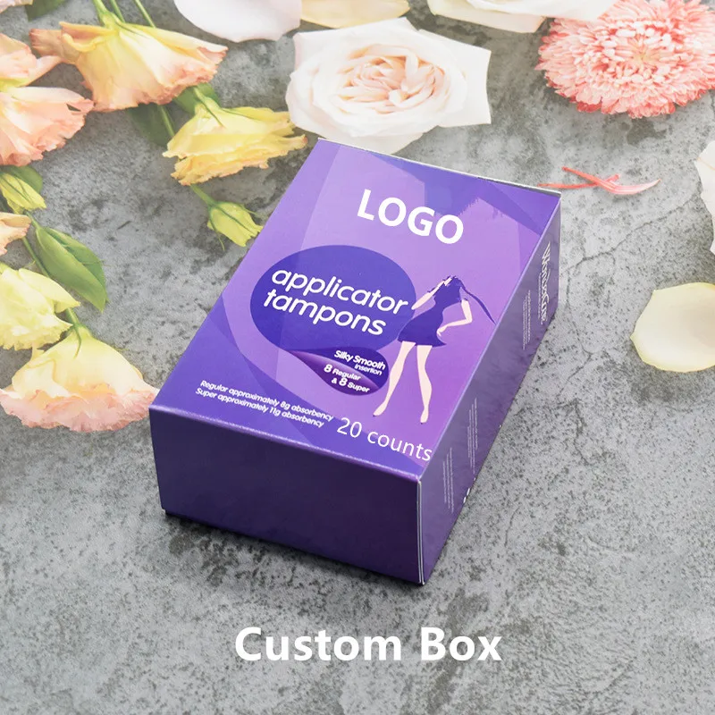 100 Natural Cotton Tampon Disposable Applicator Tampon Private Brand